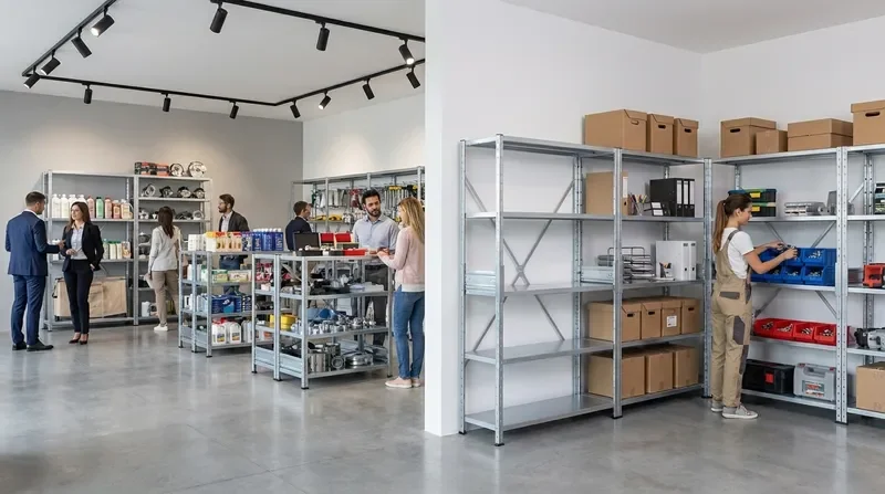 מערכת מדפים מודולרית לחנויות