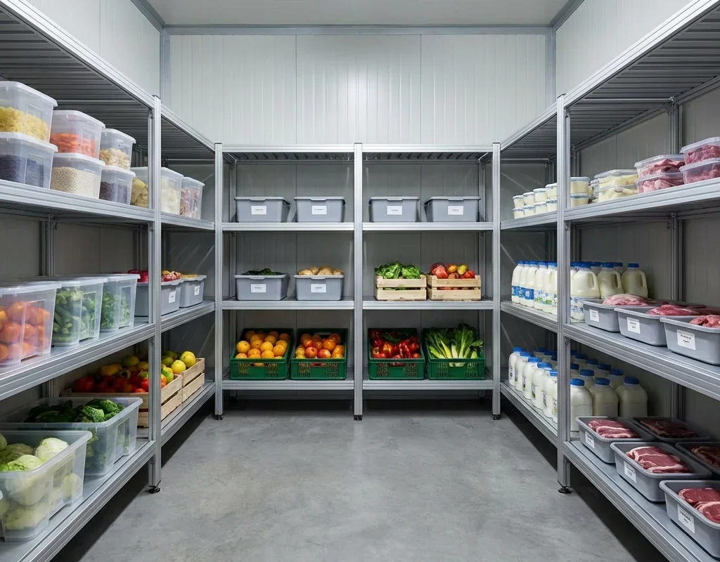 מידוף לחדרי קירור למסעדות