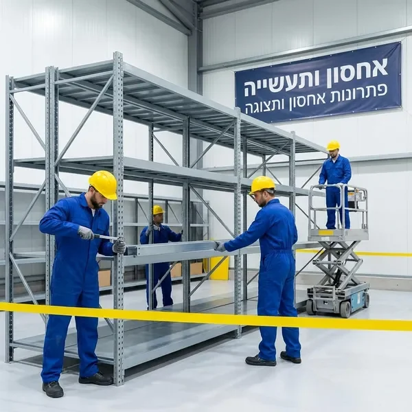התקנה מקצועית - צוות מתקין מערכת אחסון